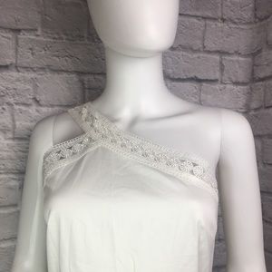 Ted Baker Dress White One Shoulder Long NWOT